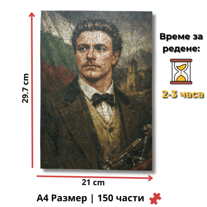 Дървен пъзел "Васил Левски"