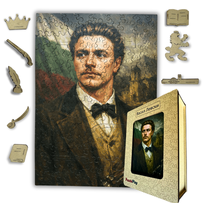 Дървен пъзел "Васил Левски"