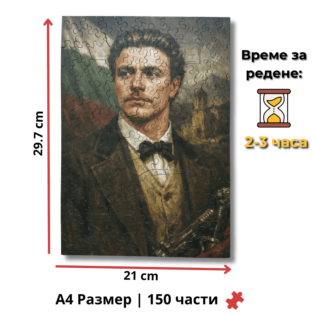 Дървен пъзел "Васил Левски" - Puzzleplay